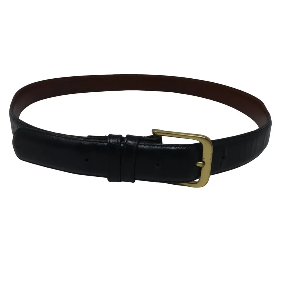 Coach Black Leather Gold Buckle‎ Classic Belt Size 38